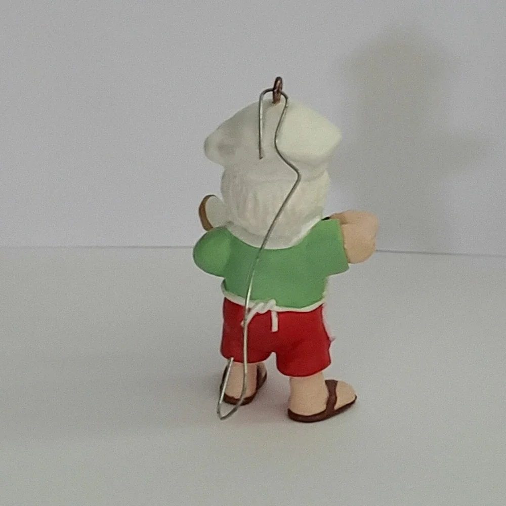 Hallmark 1988 Kiss The Claus Keepsake Christmas‎ Tree Ornament Barbeque santa